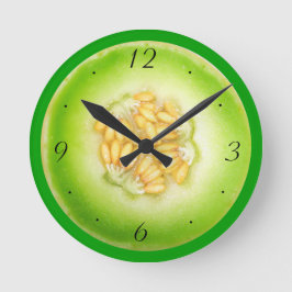 Honeydew Melon Clock Runde Wanduhr