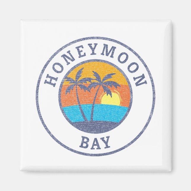 Honeymoon Bay, St. John, Usvi Faded Classic Style Magnet (Vorne)