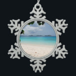 Honeymoon Bay, St. John USVI Schneeflocken Zinn-Ornament<br><div class="desc">Honeymoon Bay,  St. John USVI Snowflake Pewter Weihnachtsschmuck</div>