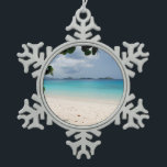 Honeymoon Bay, St. John USVI Schneeflocken Zinn-Ornament<br><div class="desc">Honeymoon Bay,  St. John USVI Snowflake Pewter Weihnachtsschmuck</div>