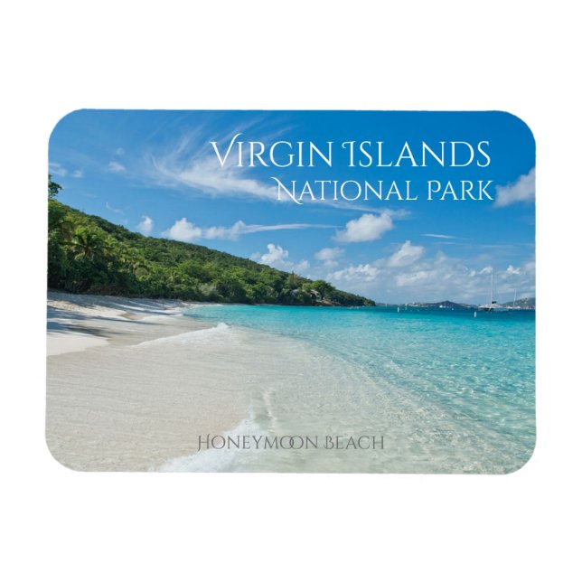 Honeymoon Beach, St. John Island, Jungfrau Islands Magnet (Horizontal)