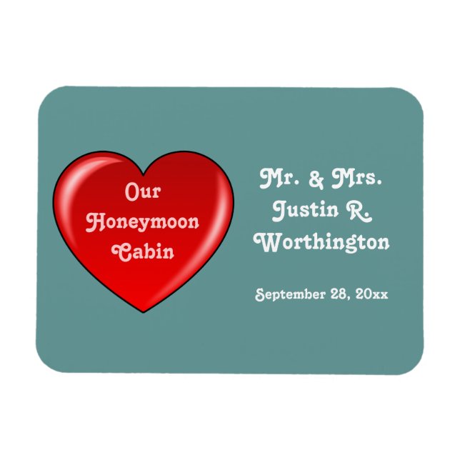 Honeymoon Cabin Custom Cruise Door Marker Magnet (Horizontal)