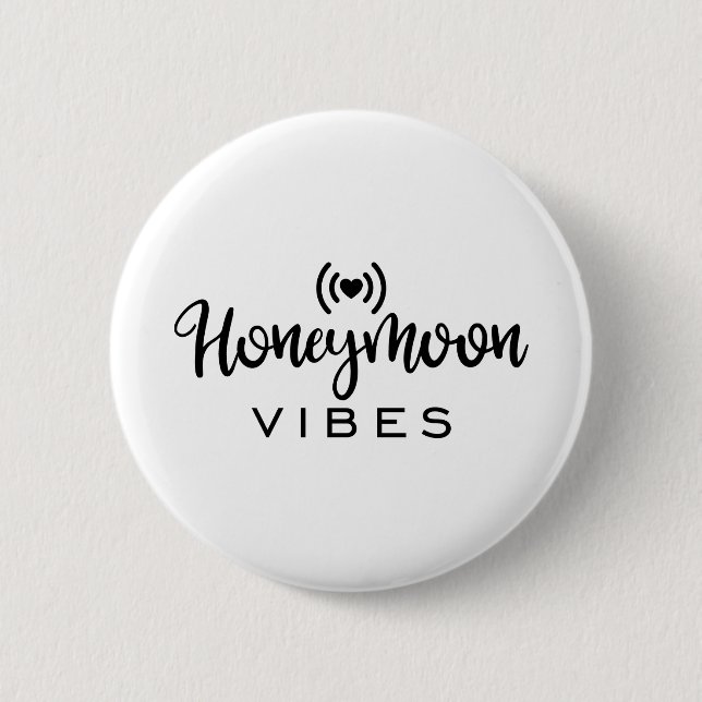 Honeymoon Couple Design Honeymoon Vibes Button (Vorderseite)