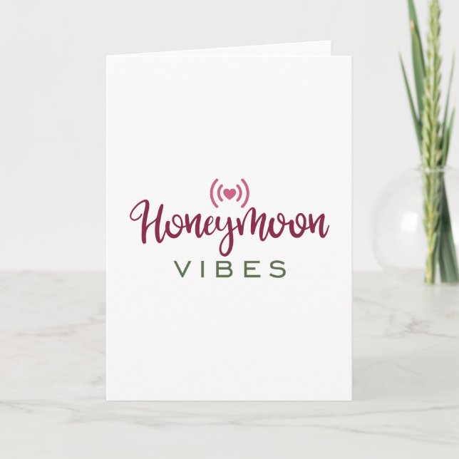 Honeymoon Couple Design Honeymoon Vibes Karte (Vorderseite)