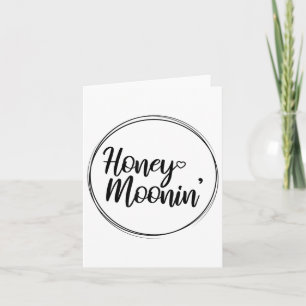 Honeymoon Couple Wedding Honeymoonin Brides Groom Karte