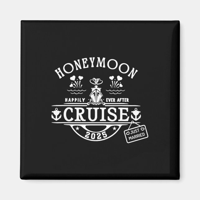 Honeymoon Cruise 2025 Bride and Groom Newlywed Cru Magnet (Vorne)