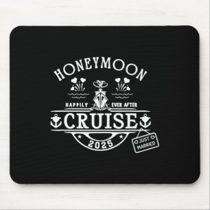 Honeymoon Cruise 2025 Bride and Groom Newlywed Cru Mousepad