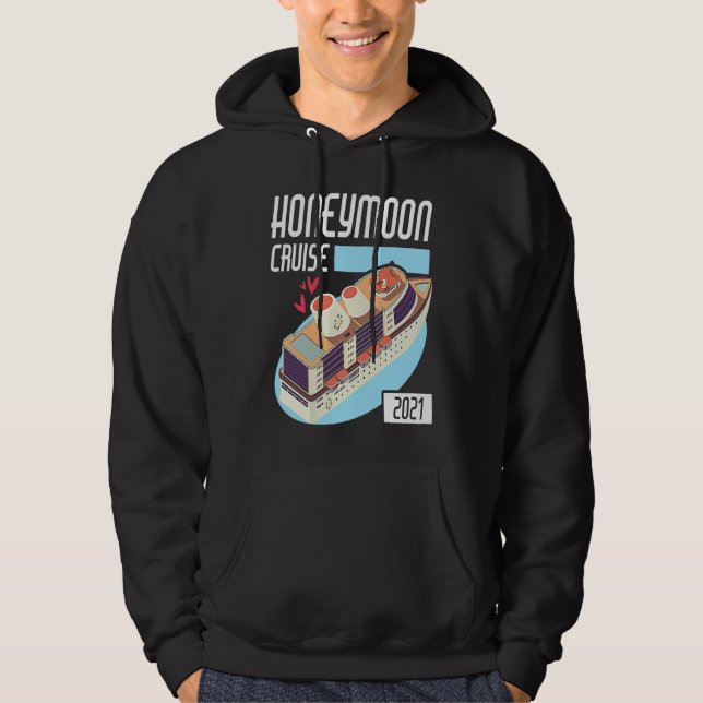 Honeymoon Cruise for Couples 2021 Just Married Hoodie (Vorderseite)