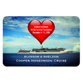 Honeymoon Cruise Ship Cabin Door Marker Herz Magnet