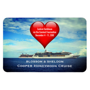Honeymoon Cruise Ship Cabin Door Marker Herz Magnet