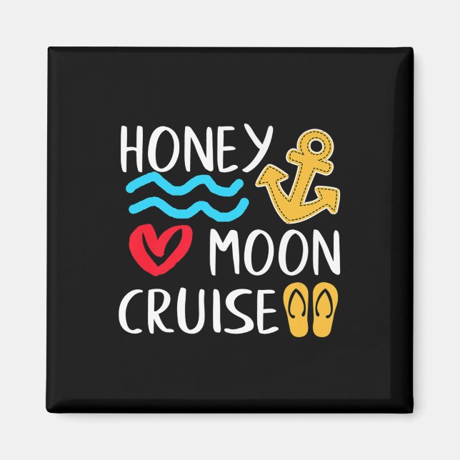 Honeymoon Cruise Ship Couples Great Gift Bride &am Magnet (Vorne)