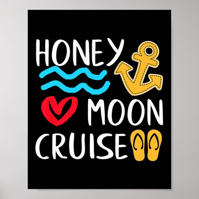Honeymoon Cruise Ship Couples Great Gift Bride &am Poster (Vorne)
