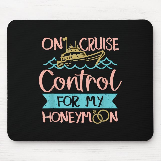 Honeymoon Cruise Vacation Bride Groom Mousepad (Vorne)