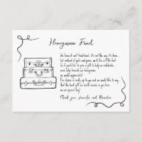 Honeymoon Fond Anfrage Hochzeitskarte