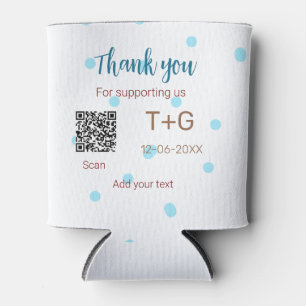 Honeymoon Fund Add Q R Codelame Name Hochzeit Dosenkühler