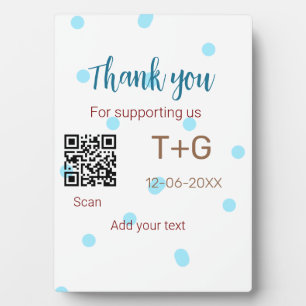 Honeymoon Fund Add Q R Codelame Name Hochzeit Fotoplatte