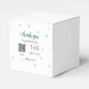 Honeymoon Fund Add Q R Codelame Name Hochzeit Geschenkschachtel