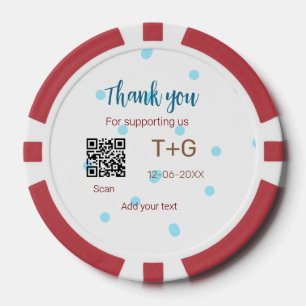 Honeymoon Fund Add Q R Codelame Name Hochzeit Pokerchips