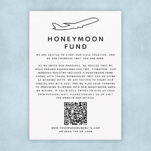 Honeymoon Fund Digital Wedding Registry QR Code Begleitkarte