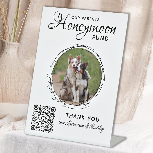 Honeymoon Fund Haustier Hund Hochzeit Foto Venmo Q Sockelschild (Von Creator hochgeladen)
