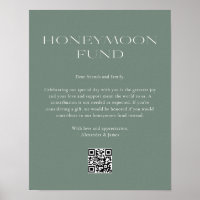 Honeymoon Fund Minimal Dunkle Sage wünschend gut