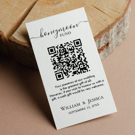Honeymoon Fund mit QR Code Begleitkarte