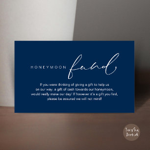 Honeymoon Fund, Moderne romantische Hochzeit Begleitkarte