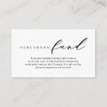 Honeymoon Fund, Modernes romantisches Design Begleitkarte<br><div class="desc">Das ist das moderne schwarz elegante romantische Drehbuch,  die Wedding Flitterwochen Fund Enclosure Card. Sie können die Schriftart-Farben ändern und Ihre Hochzeitsdetails in den entsprechenden Schriftart / Buchstaben hinzufügen. #TeeshaDerrick</div>