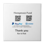 Honeymoon Fund PayPal Venmo QR Code Vielen Dank Fliese<br><div class="desc">Für Musikfans wie uns</div>