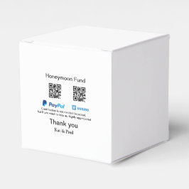 Honeymoon Fund PayPal Venmo QR Code Vielen Dank Geschenkschachtel