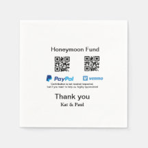 Honeymoon Fund PayPal Venmo QR Code Vielen Dank