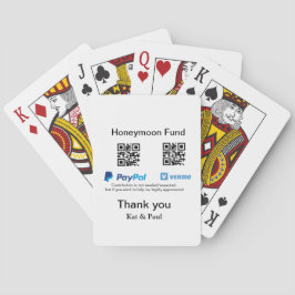Honeymoon Fund PayPal Venmo QR Code Vielen Dank Spielkarten