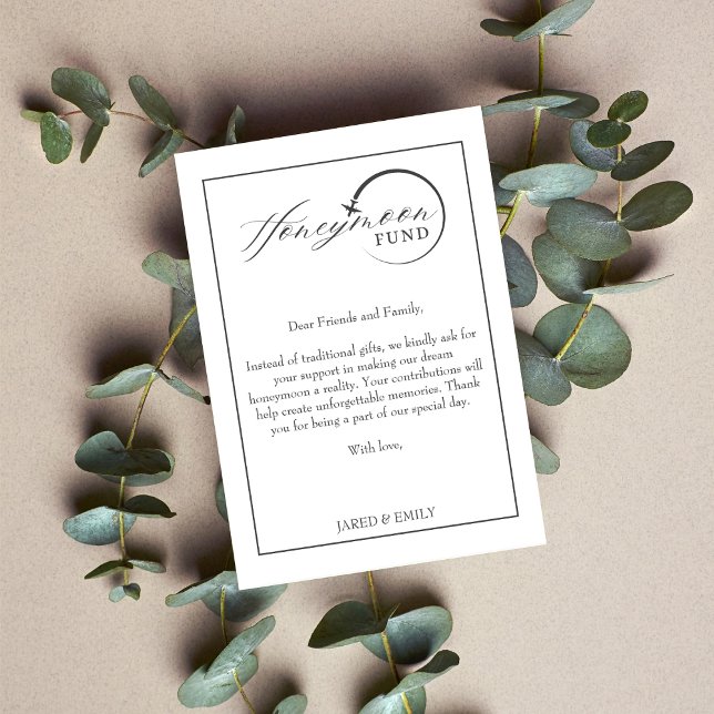 Honeymoon Fund Qr Code Reisefonds Anforderung Begleitkarte (Honeymoon Fund Qr Code Travel Fund Request Enclosure Card)