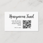 Honeymoon Fund QR Code Wedding Registry Geschenk Begleitkarte<br><div class="desc">Honeymoon Fund QR Code Wedding Registry Geschenkkarte</div>