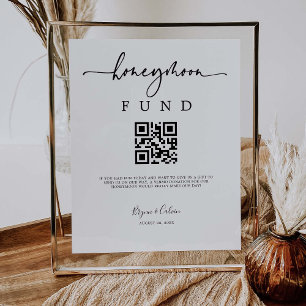 Honeymoon Fund Sign Cash Spende Poster B613