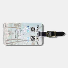 Honeymoon fund venomo paypal donation Q R couple Gepäckanhänger