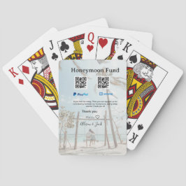 Honeymoon fund venomo paypal donation Q R couple Spielkarten