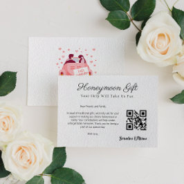 Honeymoon Fund Wedding Registry Geschenk Qr Code Begleitkarte