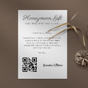 Honeymoon Fund Wedding Registry Geschenk Qr Code Einladung