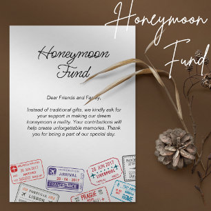 Honeymoon Fund Wedding Registry Travel Request Einladung