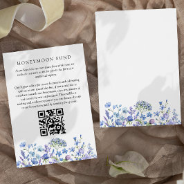 Honeymoon Fund Wildblume Periwinkle Wedding Begleitkarte