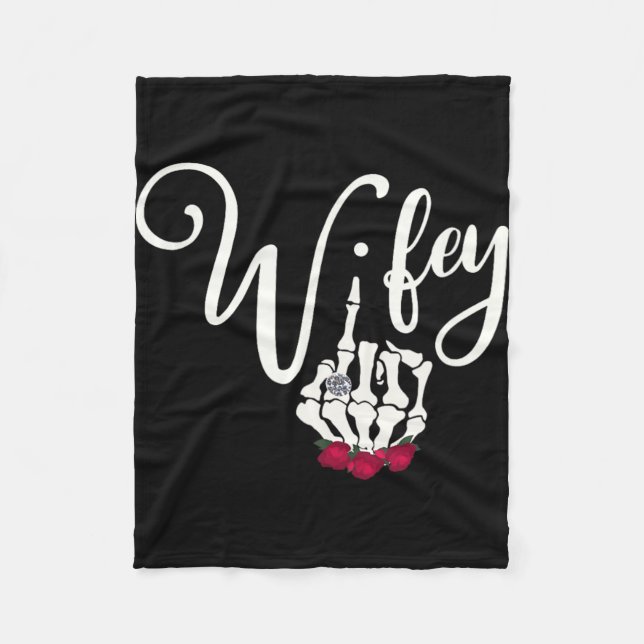 Honeymoon Gothic Bride Goth Wedding Goth Ehefrau H Fleecedecke (Vorderseite)