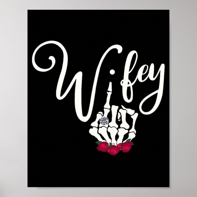 Honeymoon Gothic Bride Goth Wedding Goth Ehefrau H Poster (Vorne)