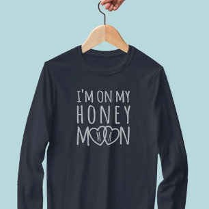 Honeymoon Heart Monogram Couple's T - Shirt
