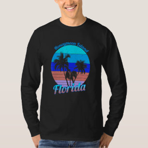 Honeymoon Island Florida Retro Tropische Palmen T-Shirt