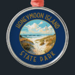 Honeymoon Island Staat Park Retro Not leidend Ornament Aus Metall<br><div class="desc">Honeymoon Island Staat Park Vektorgrafik Design. Teil einer Reihe von Barriereinseln,  die im Golf von Mexiko vor der Westküste von Florida sprudeln.</div>