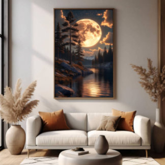 Honeymoon Moon at Dusk Leinwanddruck