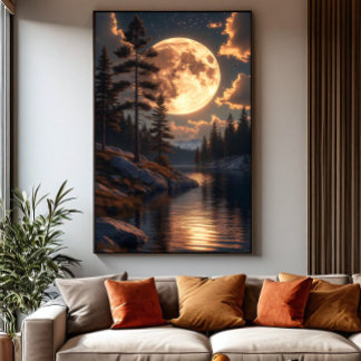 Honeymoon Moon at Dusk Poster