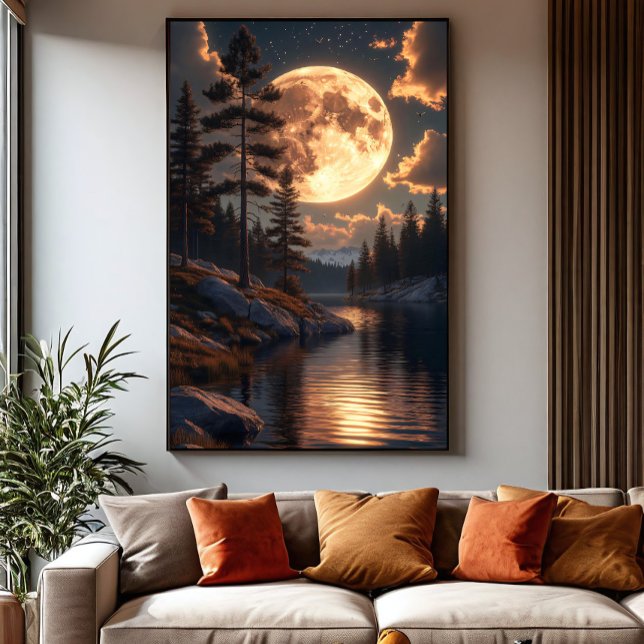 Honeymoon Moon at Dusk Poster (Von Creator hochgeladen)