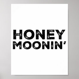 Honeymoon Vacation Paares Verheiratet Matching Hon Poster